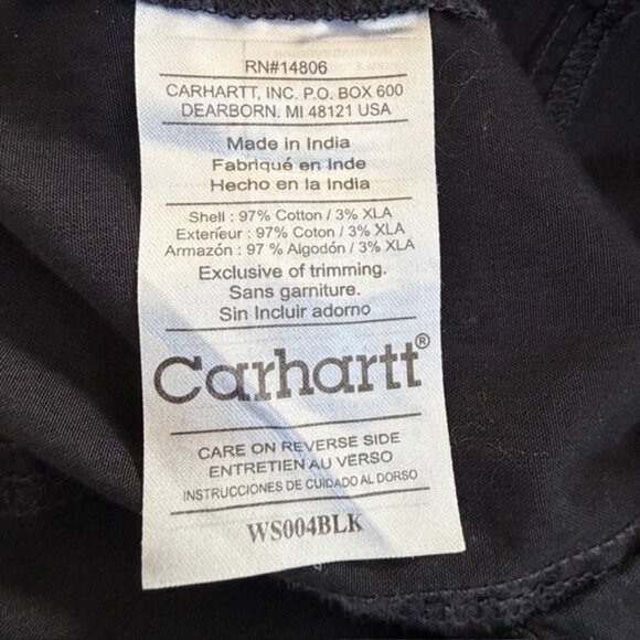 CARHARTT Black Sleeveless Pearl Snap Button Vest Shirt Medium - Picture 11 of 11